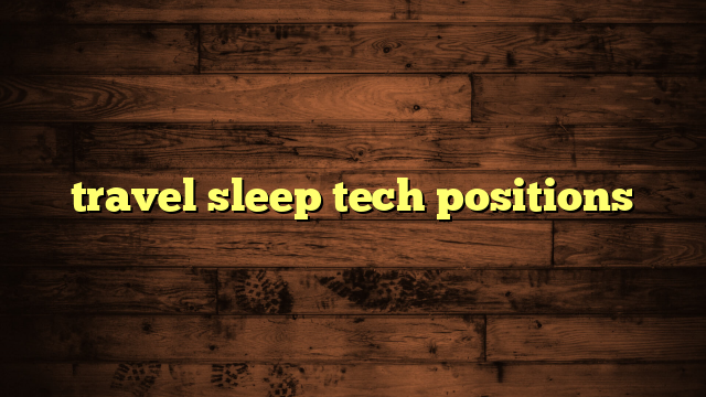 tech travel positions